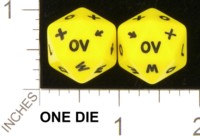 Dice : D20 OPAQUE ROUNDED SOLID UNKNOWN YELLOW 01
