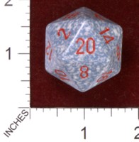 Dice : D20 OPAQUE ROUNDED SPECKLED CHESSEX AIR JUMBO 01