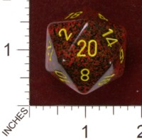 Dice : D20 OPAQUE ROUNDED SPECKLED CHESSEX MERCURY JUMBO 01
