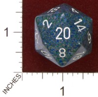Dice : D20 OPAQUE ROUNDED SPECKLED CHESSEX SEA JUMBO 01