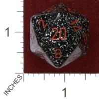 Dice : D20 OPAQUE ROUNDED SPECKLED CHESSEX SPACE JUMBO 01