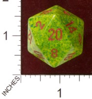 Dice : D20 OPAQUE ROUNDED SPECKLED CHESSEX UNKNOWN JUMBO