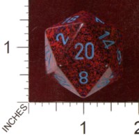 Dice : D20 OPAQUE ROUNDED SPECKLED CHESSEX VERONIA JUMBO