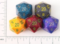 Dice : D20 OPAQUE ROUNDED SPECKLED JUMBO 2