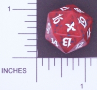 Dice : D20 OPAQUE ROUNDED SPECKLED MTG LIFE COUNTERS BETRAYERS 04