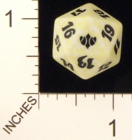 Dice : D20 OPAQUE ROUNDED SPECKLED MTG LIFE COUNTERS CONCLUX 02