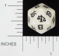 Dice : D20 OPAQUE ROUNDED SPECKLED MTG LIFE COUNTERS JUDGEMENT 03