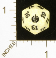 Dice : D20 OPAQUE ROUNDED SPECKLED MTG LIFE COUNTERS MIRRODIN BESIEGED 02