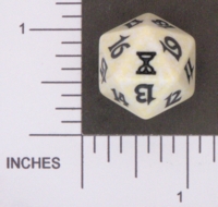 Dice : D20 OPAQUE ROUNDED SPECKLED MTG LIFE COUNTERS TIME SPIRAL 02