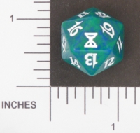 Dice : D20 OPAQUE ROUNDED SPECKLED MTG LIFE COUNTERS TIME SPIRAL 05