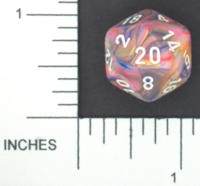 Dice : D20 OPAQUE ROUNDED SWIRL CHESSEX MENAGERIE 01