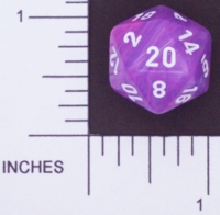 Dice : D20 OPAQUE ROUNDED SWIRL CHESSEX WILD 01