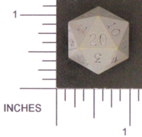 Dice : D20 OPAQUE SHARP SOLID GAMESCIENCE 01