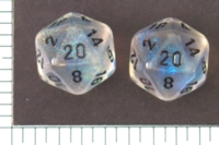 Dice : D20 TRANSLUCENT ROUNDED CHESSEX BOREALIS 2
