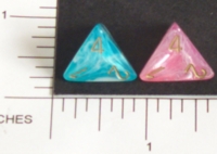 Dice : D4 OPAQUE ROUNDED IRIDESCENT CHESSEX EASTER
