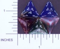 Dice : D4 OPAQUE ROUNDED IRIDESCENT CHESSEX GEMINI 02