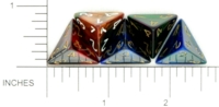 Dice : D4 OPAQUE ROUNDED IRIDESCENT CHESSEX GEMINI 04