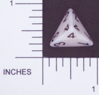 Dice : D4 OPAQUE ROUNDED IRIDESCENT CHESSEX MOTHER OF PEARL 01