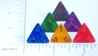 Dice : D4 OPAQUE ROUNDED IRIDESCENT CHESSEX VELVET