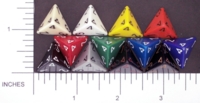 Dice : D4 OPAQUE ROUNDED SOLID CHESSEX 01