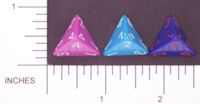 Dice : D4 OPAQUE ROUNDED SOLID CHESSEX 02