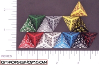 Dice : D4 OPAQUE ROUNDED SOLID Q WORKSHOP CALL OF CTHULHU 01