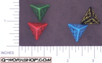 Dice : D4 OPAQUE ROUNDED SOLID Q WORKSHOP RUNIC II 02