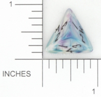 Dice : D4 OPAQUE ROUNDED SWIRL CHESSEX AMAZING COLORS BKTRADE 01