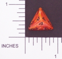 Dice : D4 OPAQUE ROUNDED SWIRL CHESSEX VORTEX 02