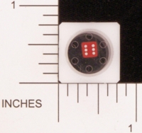 Dice : D6 BOTH SHARP SOLID ACE PRECISION DOUBLE DIE WHITE PLASTIC 01