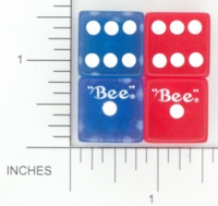 Dice : D6 CLEAR ROUNDED SOLID BEE 01