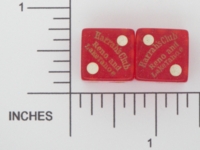 Dice : D6 CLEAR ROUNDED SOLID HARRAHS 01