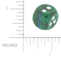 Dice : D6 CLEAR ROUNDED SOLID KRONOS LORD OF THE RINGS LOTR BKTRADE 01