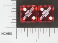 Dice : D6 CLEAR ROUNDED SOLID RED CHEVROLET 01