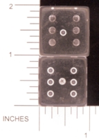 Dice : D6 CLEAR SHARP SOLID ACE PRECISION 01