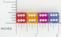 Dice : D6 CLEAR SHARP SOLID BGSHOP PRECISION BACKGAMMON HALF RING PIPS 01