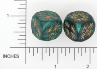 Dice : D6 OPAQUE ROUNDED IRIDESCENT DICE AND GAMES MARAJUANA 03