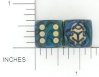 Dice : D6 OPAQUE ROUNDED IRIDESCENT KOPLOW 03
