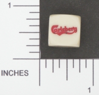 Dice : D6 OPAQUE ROUNDED SOLID CARLSBERG 01