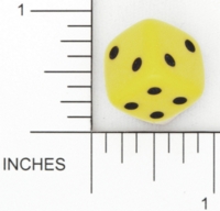 Dice : D6 OPAQUE ROUNDED SOLID CHESSEX 02