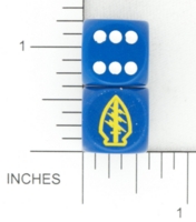 Dice : D6 OPAQUE ROUNDED SOLID CHESSEX CUSTOM 09 UNITED STATES SPECIAL FORCES 01