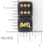 Dice : D6 OPAQUE ROUNDED SOLID CHESSEX CUSTOM 10 FOR JSPASSNTHRU ORIENTAL DRAGON