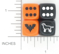 Dice : D6 OPAQUE ROUNDED SOLID CHESSEX CUSTOM 15 FOR JSPASSNTHRU BAT RETRIEVER