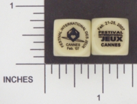 Dice : D6 2 OPAQUE ROUNDED SOLID CHESSEX FESTIVAL INTERNATIONAL DES JEUX 01