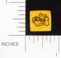 Dice : D6 OPAQUE ROUNDED SOLID CRYSTAL CASTE CUSTOM D20 01