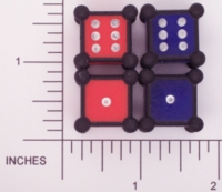 Dice : D6 OPAQUE ROUNDED SOLID FAMILY LEARNING BOUNCY 02