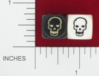 Dice : D6 OPAQUE ROUNDED SOLID GALE FORCE NINE SKULL 01