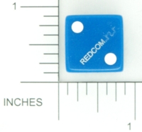 Dice : D6 OPAQUE ROUNDED SOLID GAMESTATION REDCOM