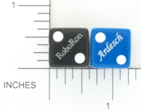 Dice : D6 OPAQUE ROUNDED SOLID GAMESTATION ROBO RON ARDESH