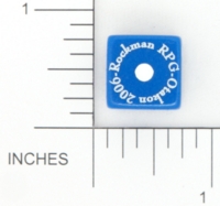 Dice : D6 OPAQUE ROUNDED SOLID GAMESTATION ROCKMAN RPG OTAKON 2006